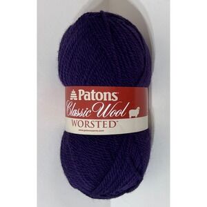 Patons Classic Pure Wool Worsted 210yds Ball Royal Purple 00212 CA00111 Turkey